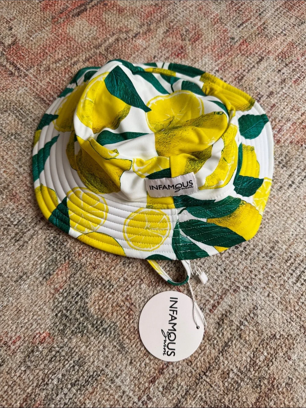 Infamous Swim Baby/Toddler Lemon Print Bucket Hat - 0-5 years
